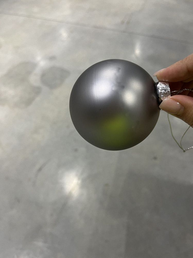 Оформительский шар Finery, 8 см, матовый серебристый — изображение 4