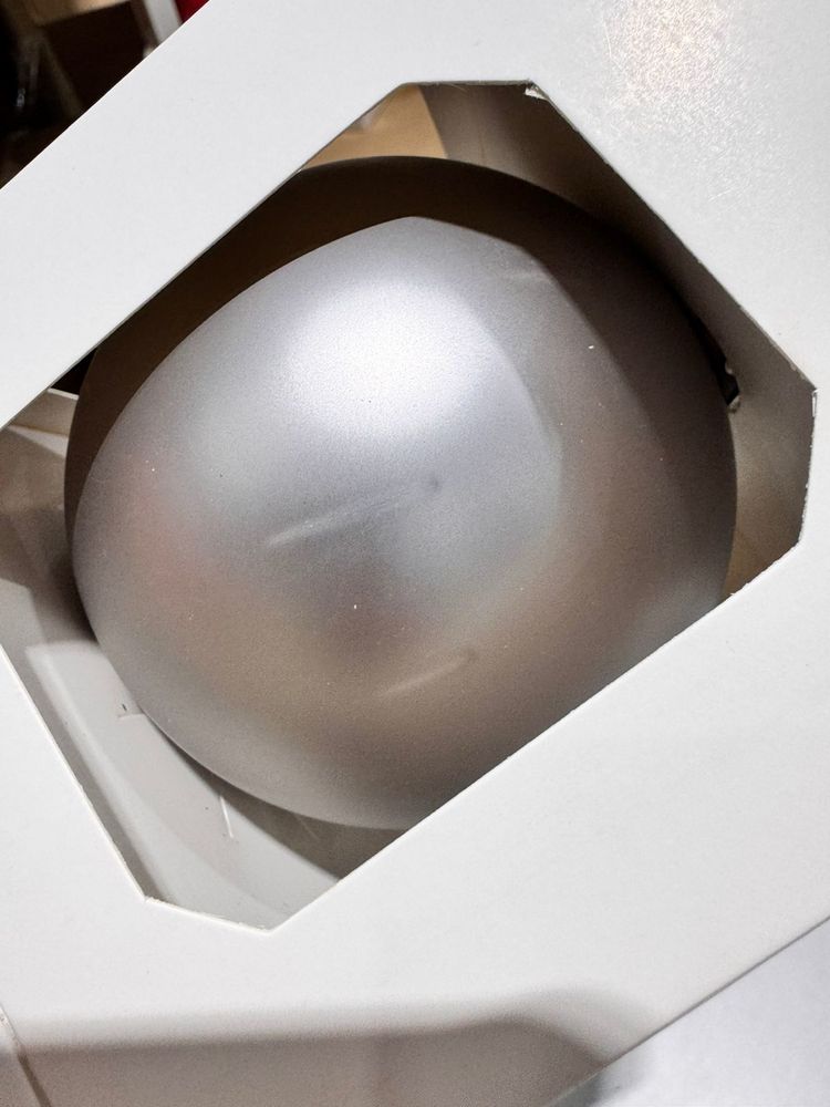 Оформительский шар Finery, 8 см, матовый серебристый — изображение 6