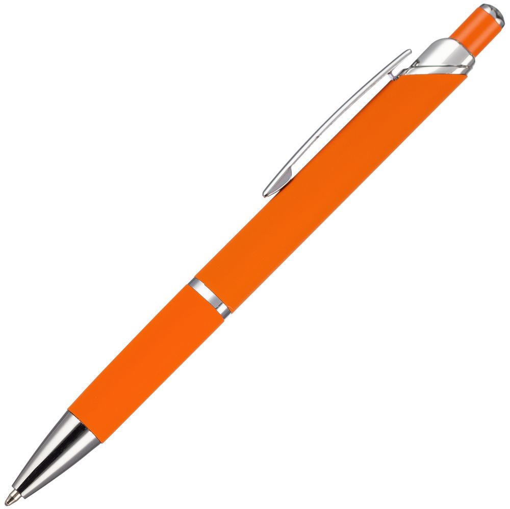 Ручка шариковая Chromos Soft Touch, оранжевая — изображение 4