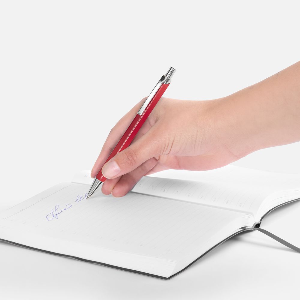 Ручка шариковая Alumno, красная — изображение 5