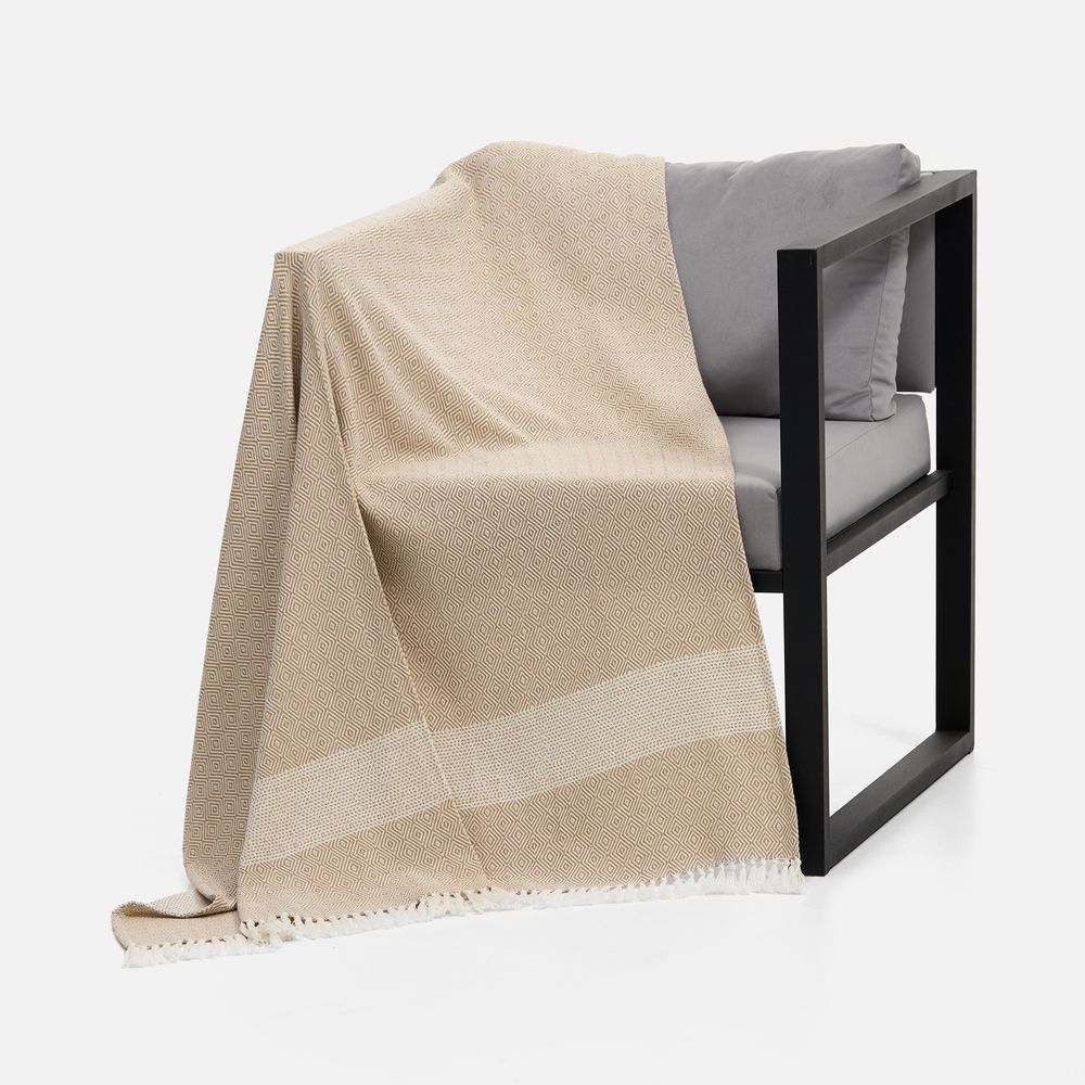 Плед Ladakh, бежевый — изображение 6