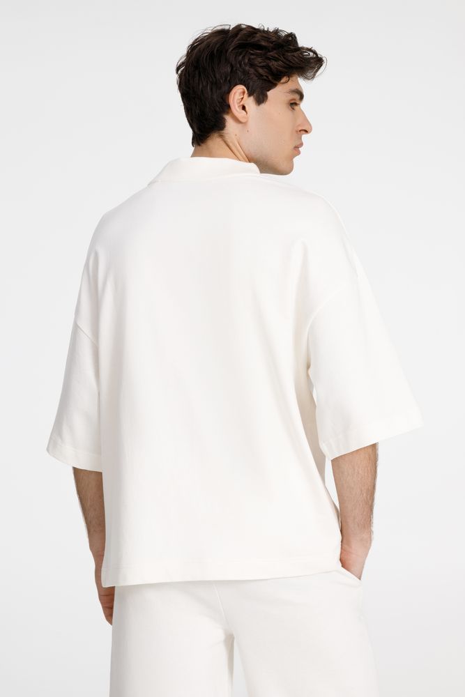 Футболка оверсайз унисекс T9, молочно-белая — изображение 5