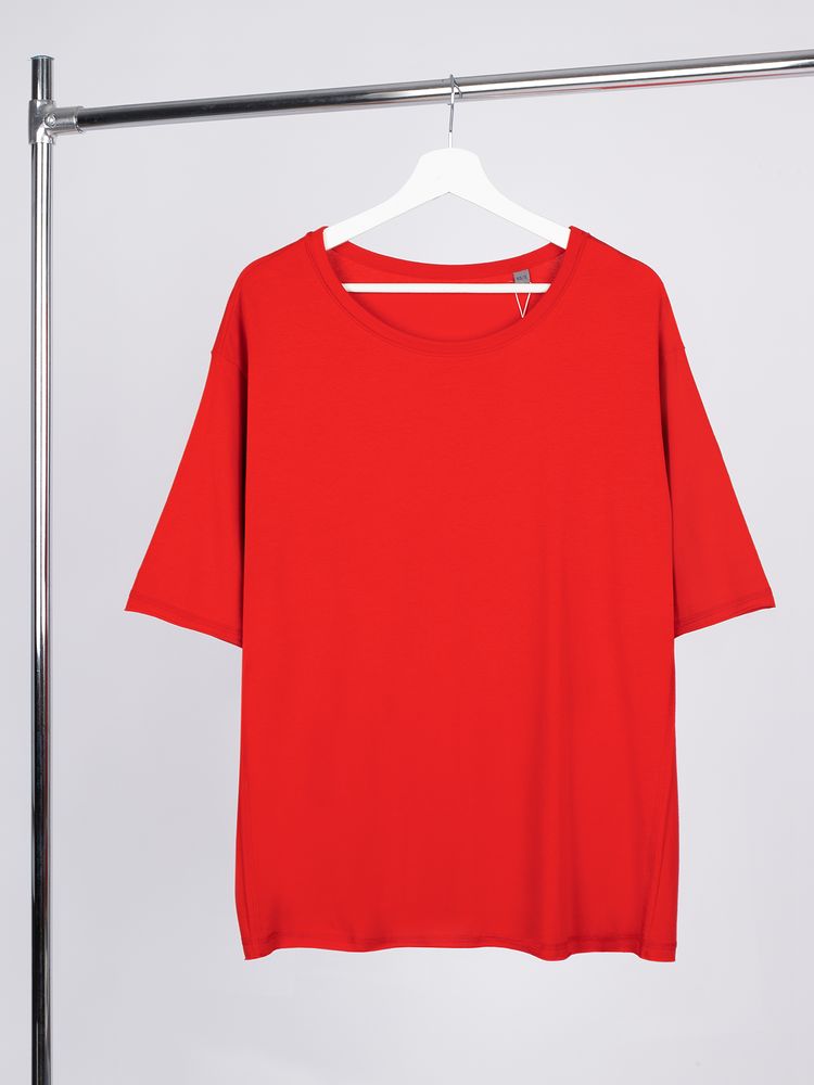 Футболка оверсайз унисекс Vozduh, красная — изображение 3