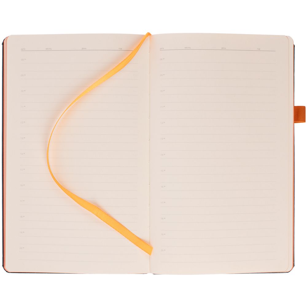 Ежедневник Ton Black, недатированный, черный с оранжевым — изображение 4