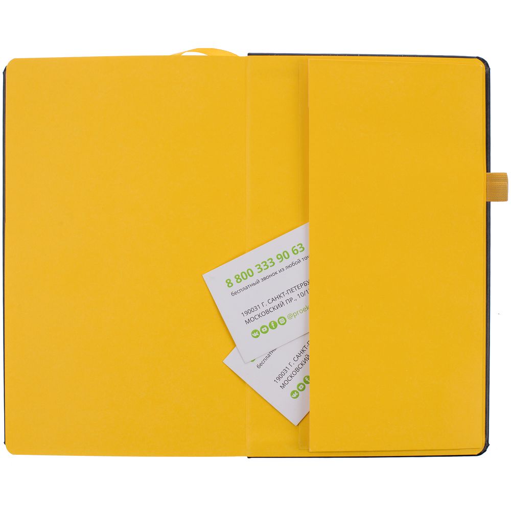 Ежедневник Ton Black, недатированный, черный с желтым — изображение 5