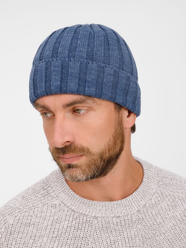 Шапка Metelitsa, синий меланж (джинс) — изображение 5