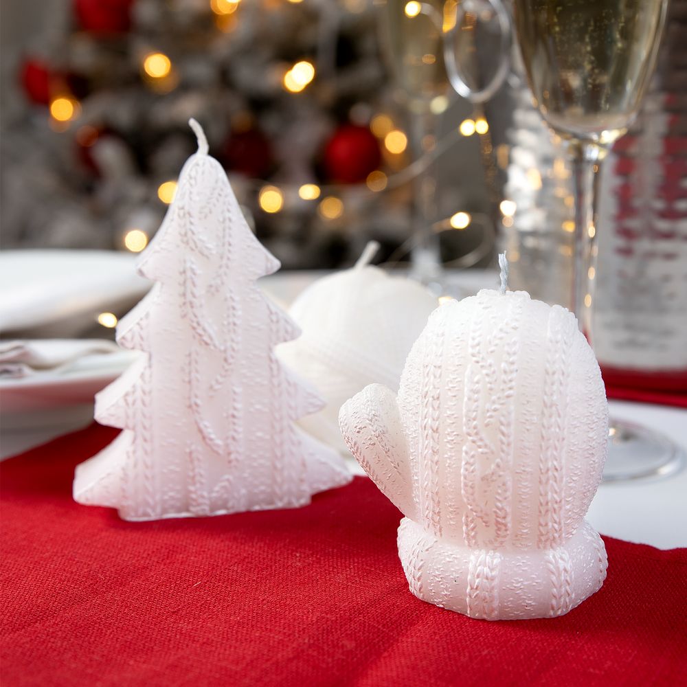 Свеча Kniteam, елка, белая — изображение 6