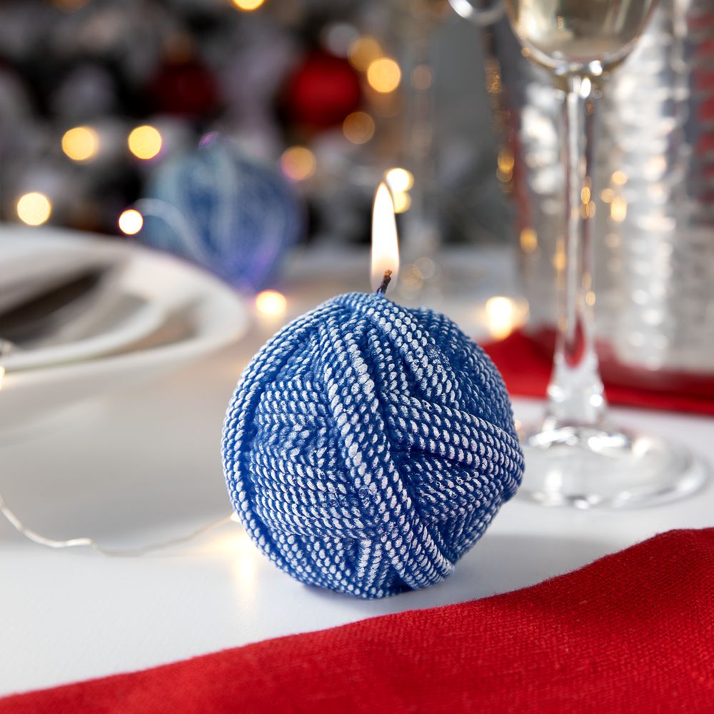 Свеча Kniteam, клубок, синий — изображение 5