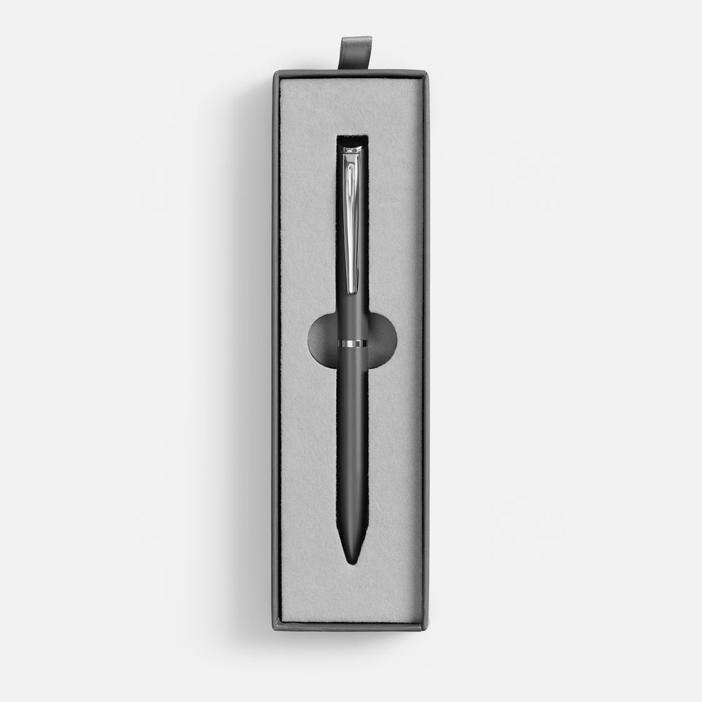 Ручка шариковая Ringa в футляре, серая — изображение 3