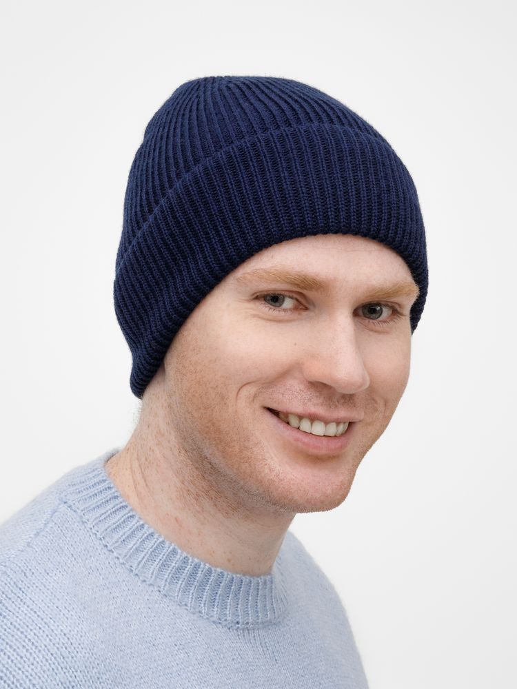 Шапка Nobilis Mono, темно-синяя — изображение 6