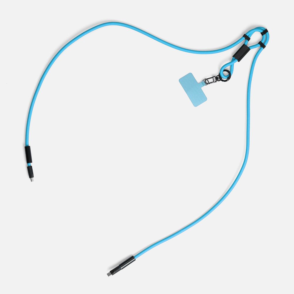 Кабель-ланьярд energyFlex Power Delivery 60 Вт, голубой — изображение 4